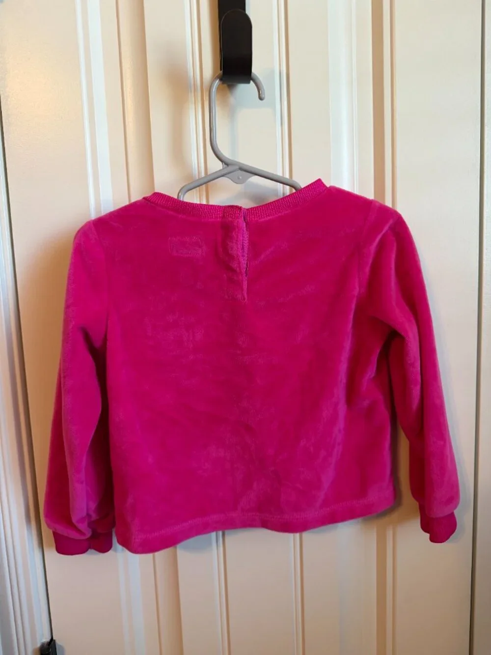 Converse Girls Hot Pink Velour Ruffle Sweatshirt